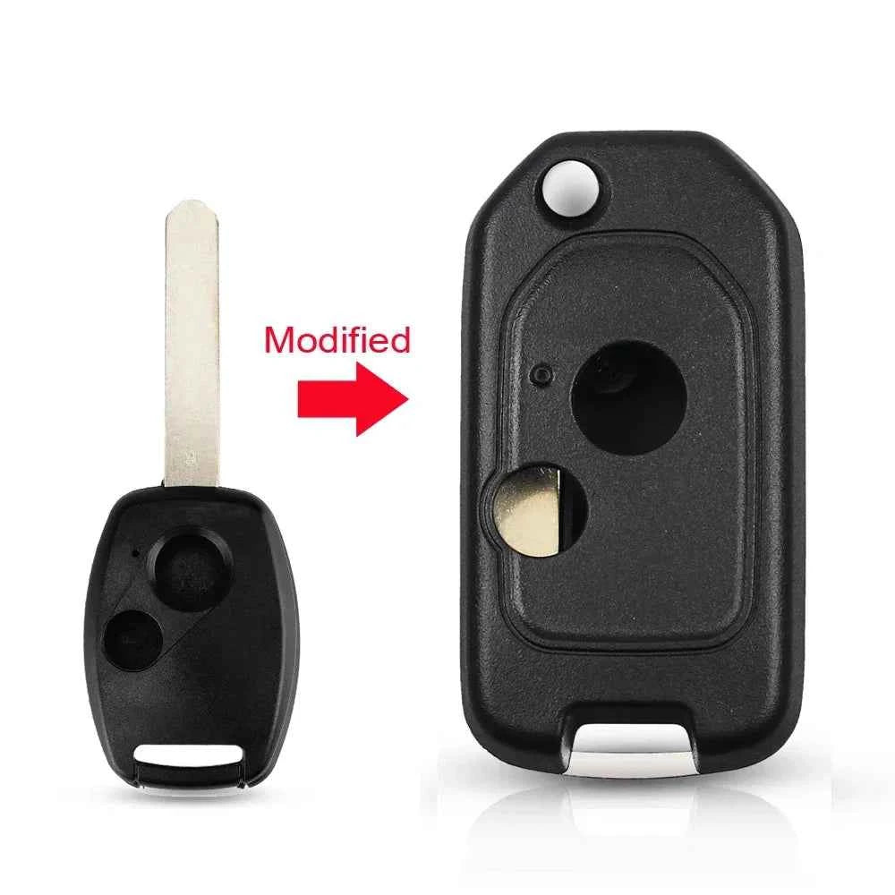 KEYYOU New Modified Car Key For Honda Accord Civic CRV Pilot 2007 2008 2009 2010 2011 2012 2013 Remote 2/3/4 Button Flip Folding
