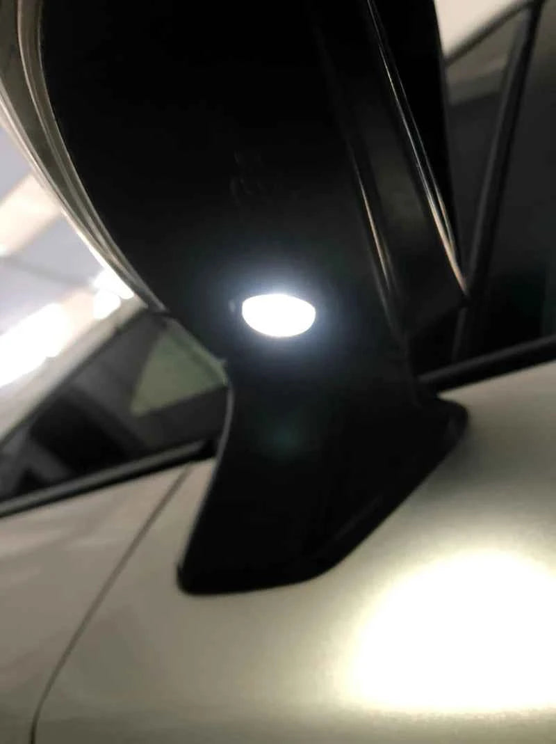Mini size DIY Aluminum Alloy Parking Radar design led Eagle eye light for Car Side Mirror Puddle lamp Under Rearview glass light