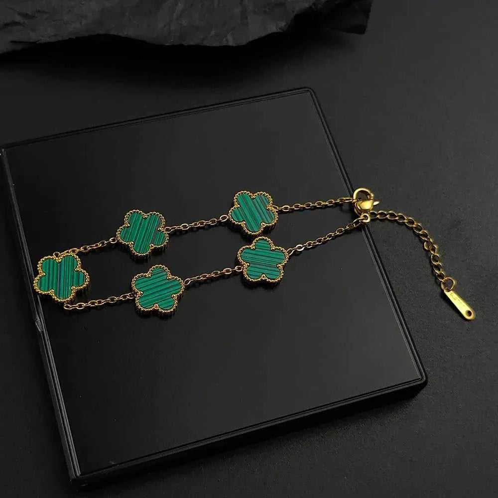 Hot Sale Stainless Steel Plum Blossom Gold Plated Bracelet High Quality Five Leaf Flower Jewelry Simple for Woman Gift Clover The jack market .AU The jack market .AU Jewellery & Chains $ 47 200000639:1438;200001034:6145#red2