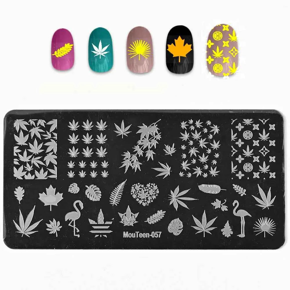 Maple Leaf Nail Stamping Plates - Stunning Autumn & Winter Leaf Designs for Unique Manicures