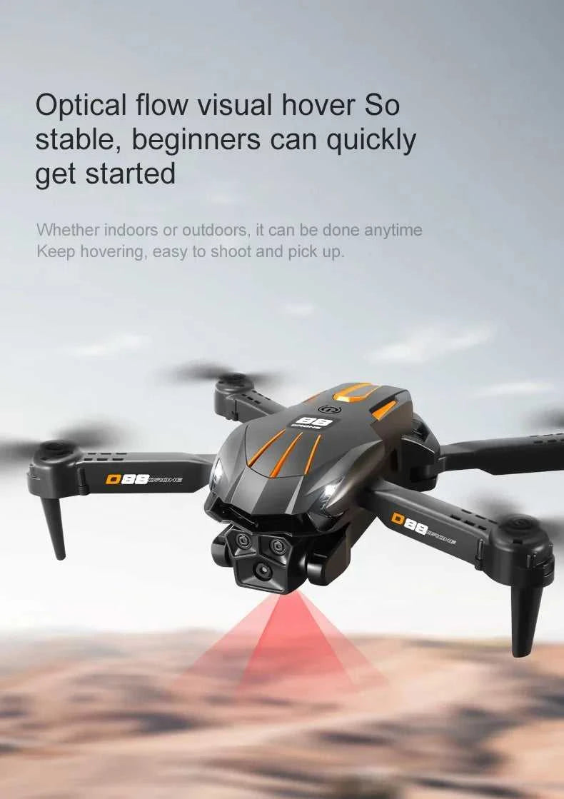 2026 New D88 Drone 8K HD Dual Cam Professional Aerial Photography Optical Flow Hovering Gesture Shoot Folding Quadcopter VR The jack market .AU The jack market .AU Drones $ 92 14:29#Black Dual 8K-1B
