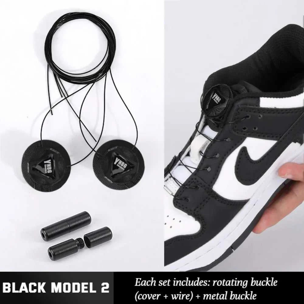 1pair Metal Wire Swivel Automatic Buckle Rope Sneaker ShoeLaces for Kids/Adult No Tie Shoe Laces Quick Lock Shoestrings Sneakers The jack market .AU The jack market .AU Step Up Your Style: Trendy Shoes for Every Occasion! $ 49 14:193#Black A Set