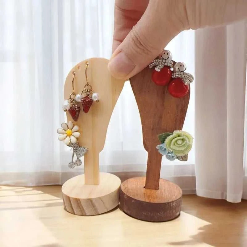 2Pcs Jewelry Display Rack Ears Shape Stand Show Charms Universal Professional Showcase Boutique Set Earrings Shelf The jack market .AU The jack market .AU Jewellery & Chains $ 47 14:29#2pcs log wood