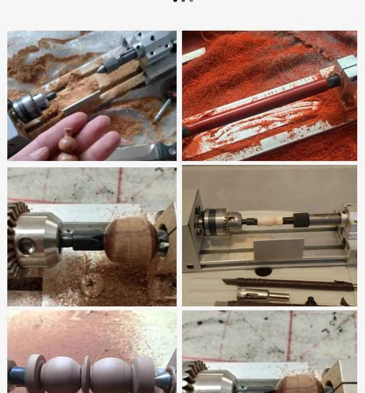 Mini Lathe Machine by [Brand Name] - Versatile Woodturning & Polishing Tool, Adjustable for Creative Projects, 110V-240V