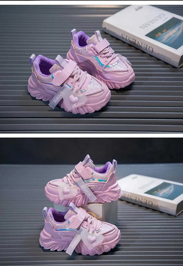 Girls Sports Shoes Kids Running Sneakers for School Fashion Cute Shiny Non-slip Children's Casual Shoes with Heart Spring Autumn The jack market .AU The jack market .AU Mum & Kids: Essential Products for Every Family $ 48 14:496;200000124:100010441
