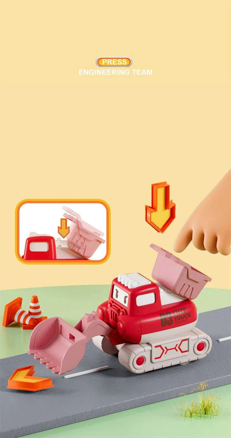 Baby Cartoon Toy Car Mini Press Go Vehicles Inertia Pull Back Cars Montessori Early Education Crawling Toys for Toddlers Boys The jack market .AU The jack market .AU Little Wonders $ 50 14:29#Pile driver