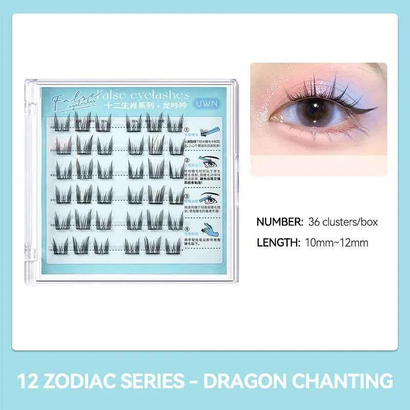 Animal Series No-Glue False Eyelashes - Natural Curl & Volume, Easy Application for Beginners