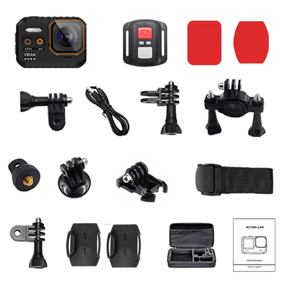Action Camera 4K60FPS WiFi Anti-shake Action Camera With Remote Control Screen Waterproof Sport Camera drive recorder