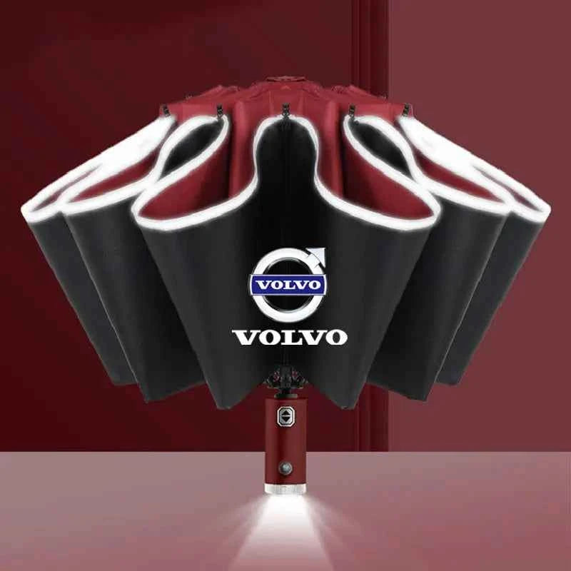 Car Led Light Umbrella Automatic Folding Windproof Sunshade Umbrella for Volvo XC60 S90 XC90 S60 XC40 V60 V90 Volvo Accessories