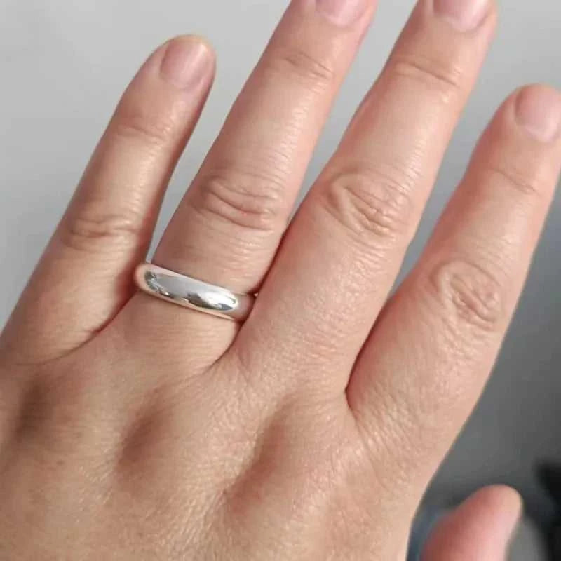BOCAI New 6.5~7.9G S990 Pure Silver Jewelry Plain Circle Simple Glossy Couple Men and Women Ring Trendy Gift The jack market .AU The jack market .AU Jewellery & Chains $ 106 200000369:200000287