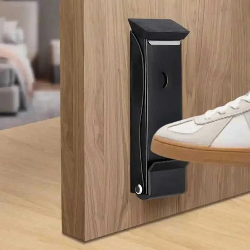Stainless steel foot-mounted door arrester automatic door arrester safety windproof anti-slip card magnetic suction door clip The jack market .AU The jack market .AU Home $ 56 14:193#Black