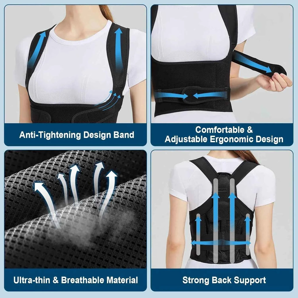 AlignPro Back Brace - Adjustable Posture Corrector for All-Day Support & Confidence