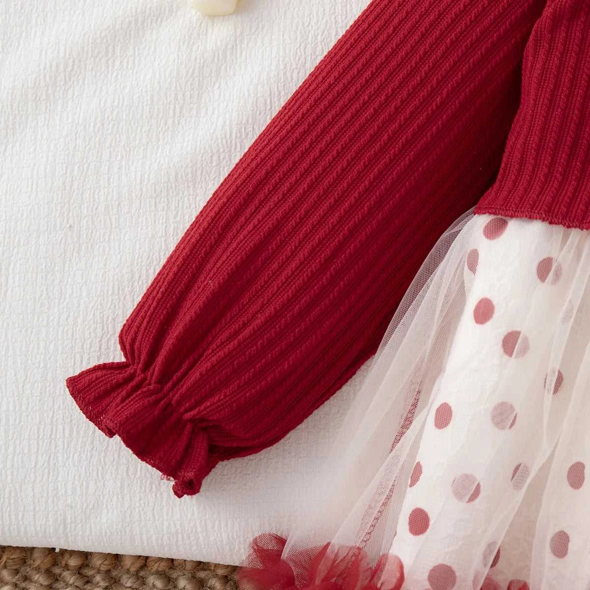 Baby Girl Birthday Party Dress Tulip Polka Dot Knitted Doll Neck Mesh Baby Girl Dress Gentle And Sweet Baby Girl Clothing The jack market .AU The jack market .AU Mum & Kids: Essential Products for Every Family $ 30 14:496;200000463:200661895#L(9-12M)