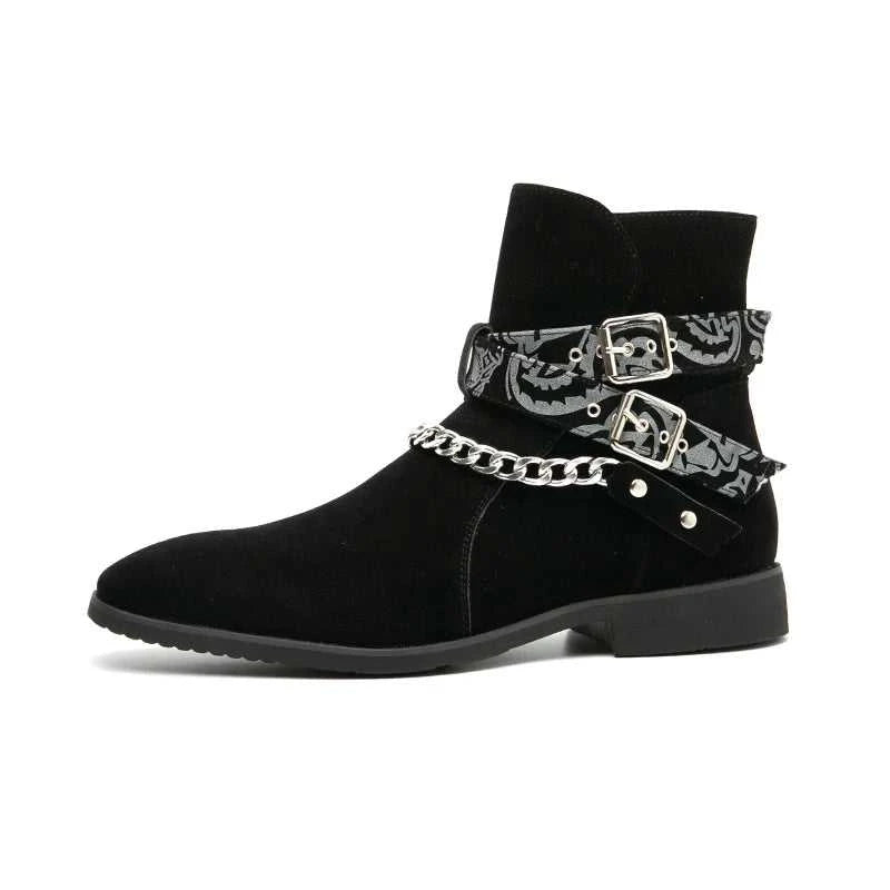 Black Men Short Boots Brown Flock Buckle Strap Round Toe Ankle Boots for Men Business Men Boots Zapatos Hombre The jack market .AU The jack market .AU Step Up Your Style: Trendy Shoes for Every Occasion! $ 106 14:100018786#brown;200000124:200000900