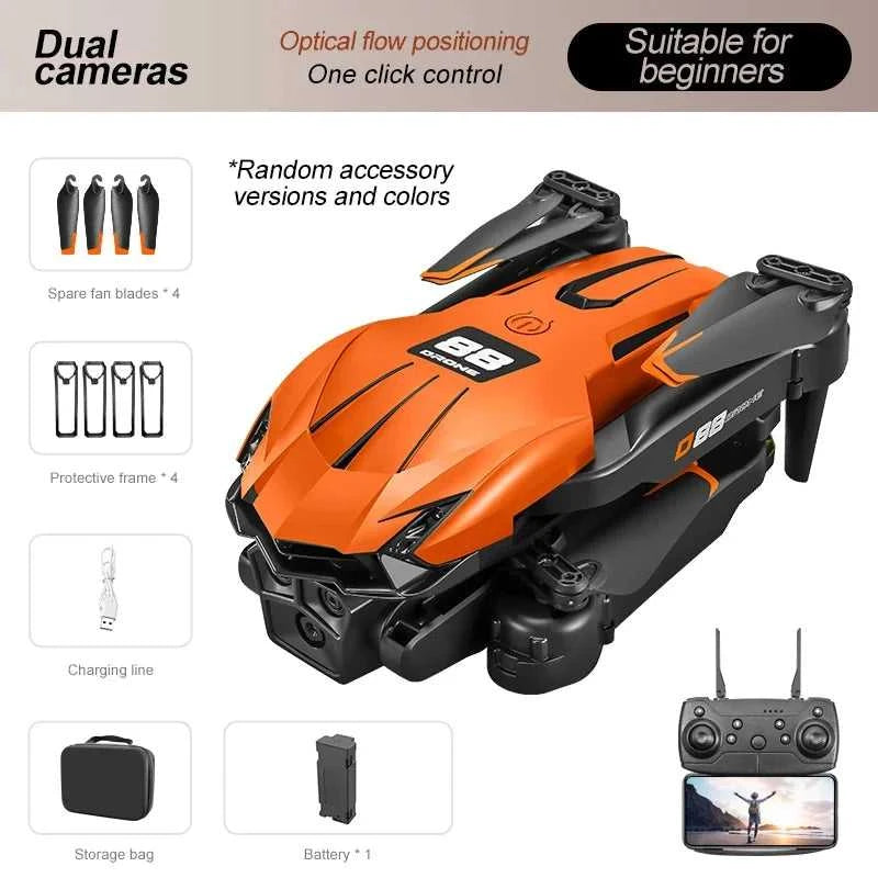 2026 New D88 Drone 8K HD Dual Cam Professional Aerial Photography Optical Flow Hovering Gesture Shoot Folding Quadcopter VR The jack market .AU The jack market .AU Drones $ 92 14:29#Black Dual 8K-1B