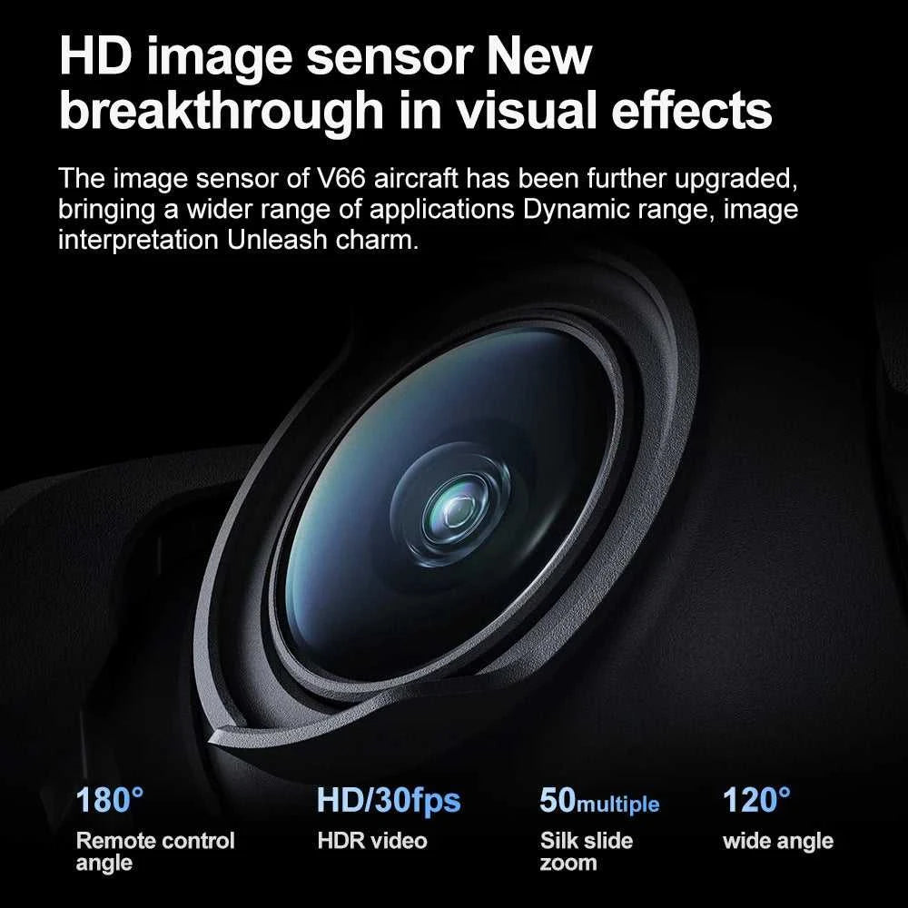 V66 Mini Drone 4K Profesional Dual Camera Headless Mode Obstacle Avoidance WiFi FPV Dron 360° Flip RC Quadcopter Toys for Kids The jack market .AU The jack market .AU Drones $ 85 14:10#Grayish White