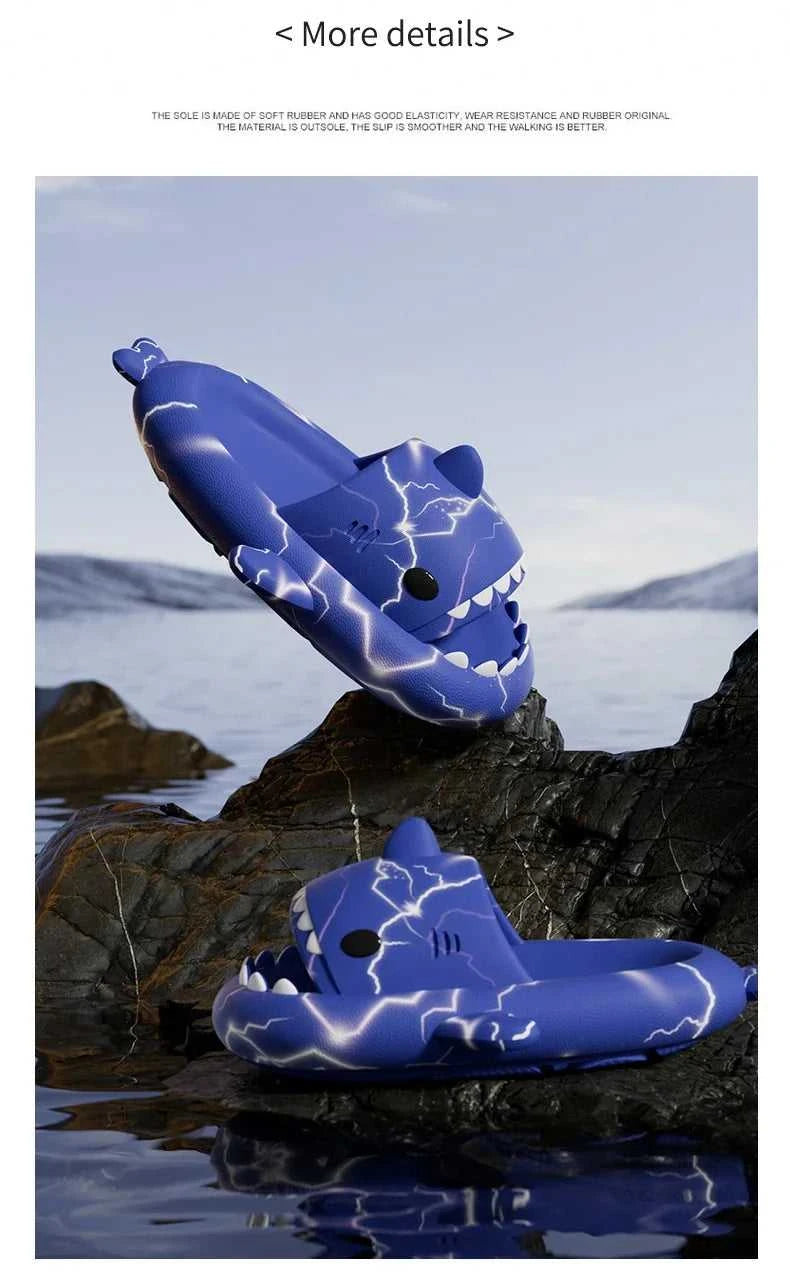 2025 Men Cool Lightning Shark Slippers Boys Bathroom Non-slip Sandals Outdoor Comfortable EVA Flip Flops Adult Soft Flat Shoe The jack market .AU The jack market .AU Step Up Your Style: Trendy Shoes for Every Occasion! $ 67 14:771#A;200000124:200000285#40-41
