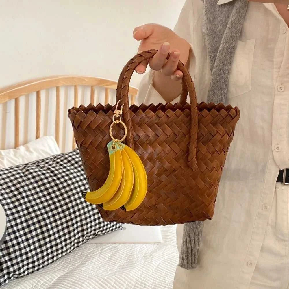 Cute Fashion Fruit Banana Keychain PU Banana Bag Accessories PU Leather Pendant Simulation Waterproof Fruit Key Ring Female The jack market .AU The jack market .AU $ 51 14:29#Yellow
