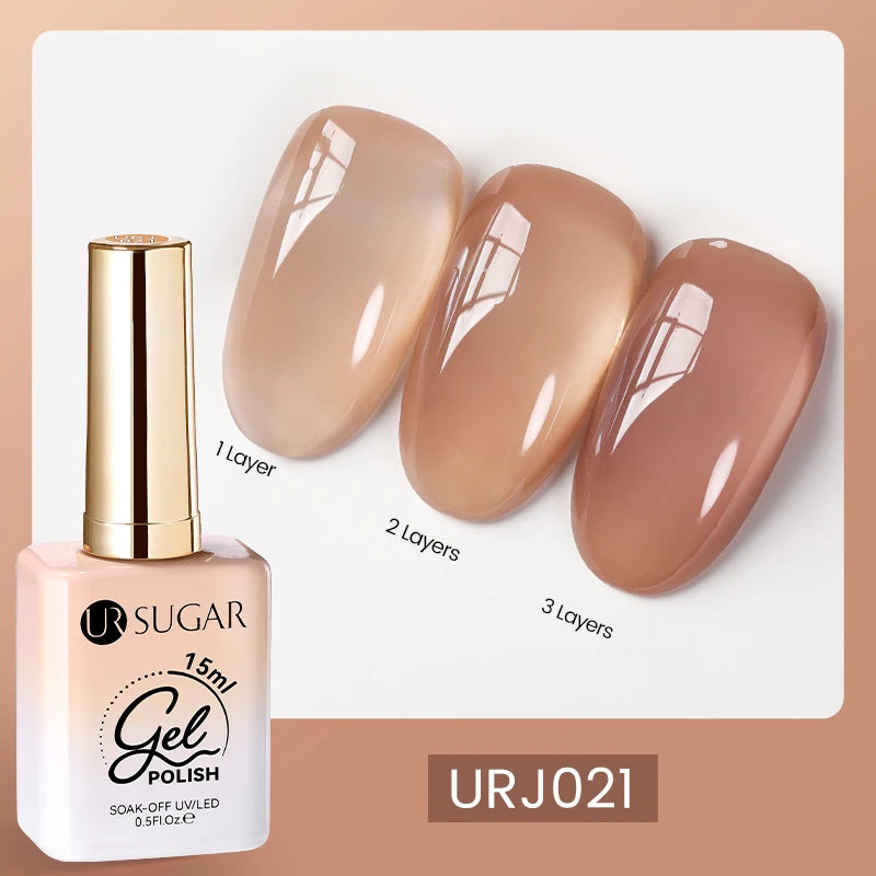UR SUGAR 15ml  Autumn Winter Red Cat Magnetic Gel Nail Polish White Dopamine Nail Sparkling Glitter Soak Off UV LED for Manicure
