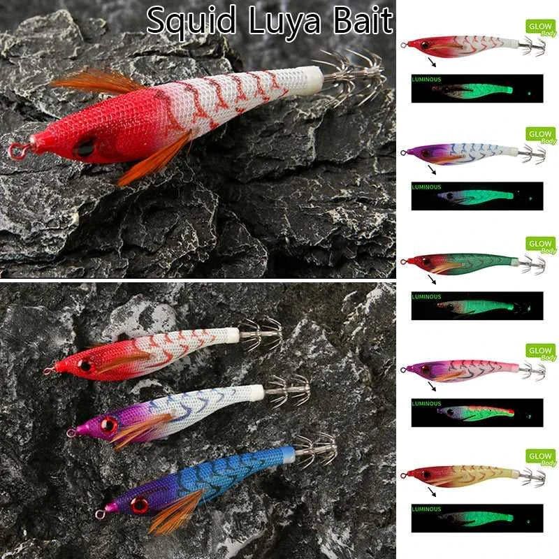 Luminous Colorful Floating Fishing Bait Squid Jig Artificial Fishing Lure Squid Hook Wood Shrimp Fishing Bait Octopus Cuttlefish The jack market .AU The jack market .AU Fishing Gear $ 23 14:200006151#F