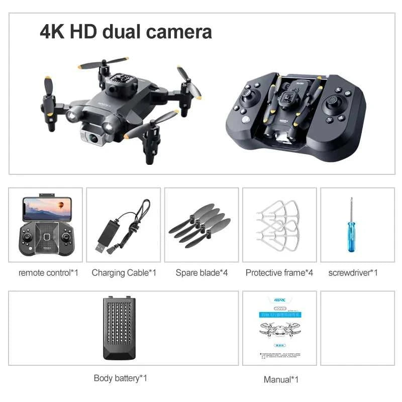 V30 Mini Drone 4DRC with Camera HD 4K 1080P FPV RC Drones Profesional Five-sided Obstacle Avoidance Helicopter Drone Toy The jack market .AU The jack market .AU Drones $ 85 14:10#Black-1B
