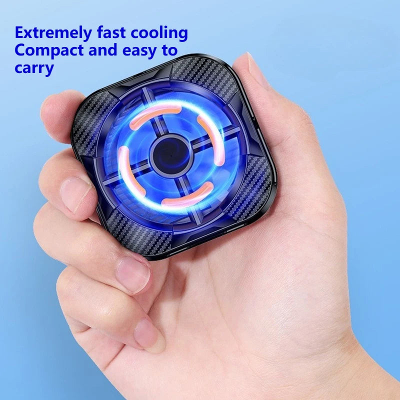 New Mobile Phone PUBG Game Cooler Semiconductor AI Temperature Control with RGB Light Magnetic/Back Clip Cooling Radiator