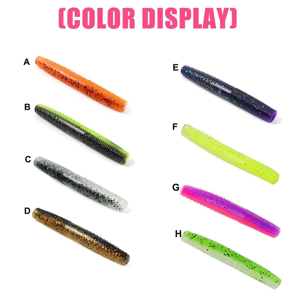 SAMOLLA Floating Worms Bass Fishing Lure Soft Plastic Artificial Bait Ned Wacky Rig Tpe Floating Weightless Leurre Souple Wobble The jack market .AU The jack market .AU Fishing Gear $ 21 14:29#A;5:100014443#4CM 10PCS