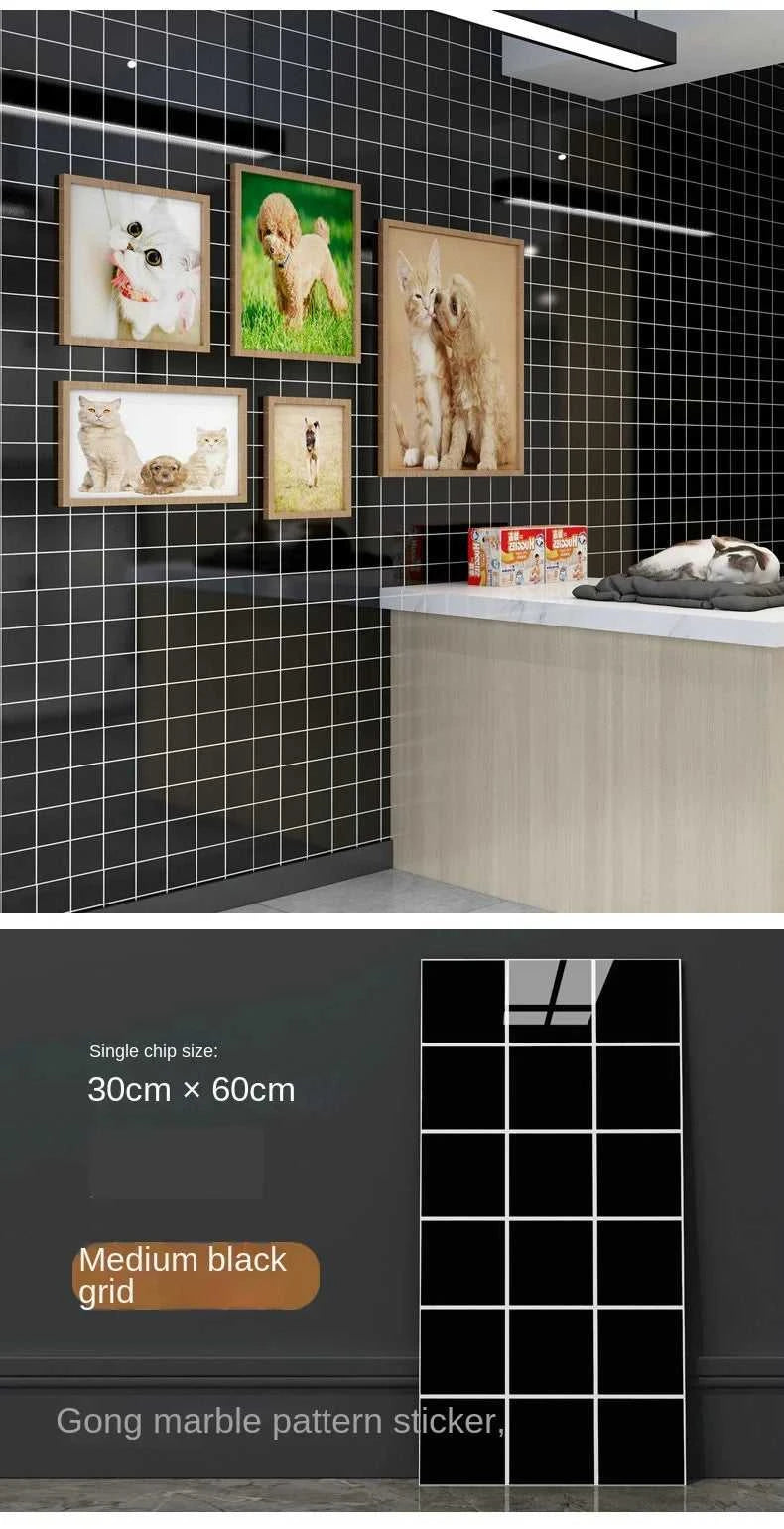 Imitation ceramic tile wall sticker wallpaper self-adhesive bathroom marble sticker self-adhesive background wall wallpaper The jack market .AU The jack market .AU Home $ 113 14:365458#White brick pattern;5:871#30X60CM 20PCS