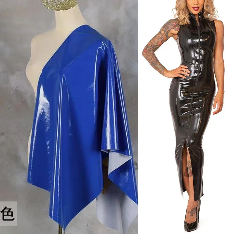 Women's Faux Leather Maxi Dress – Slim Fit Bodycon Club Dress