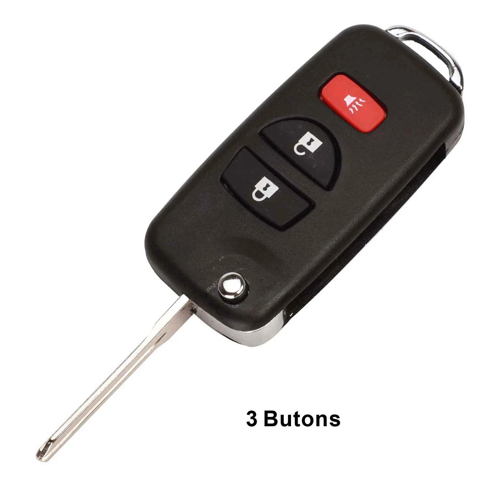 jingyuqin 3/4BT Modified Flip Remote Car Key Shell Case For NISSAN Pathfinder Titan Versa Maxima Frontier Xterra Murano INFINITI