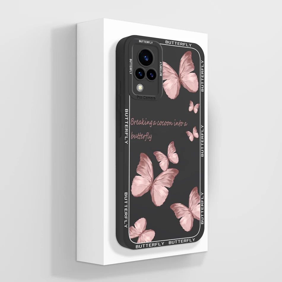 Vivo V21 Liquid Silicone Case - Full Coverage Anti-Drop Protection, Stylish & Soft Back Cover