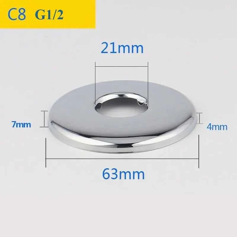 2PCS Stainless Steel Water Pipe Connector G1/2 Faucet Decorative Cover Heighten Panel Shower Kitchen Tap Accessories The jack market .AU The jack market .AU Home $ 60 14:175#C7-2pcs