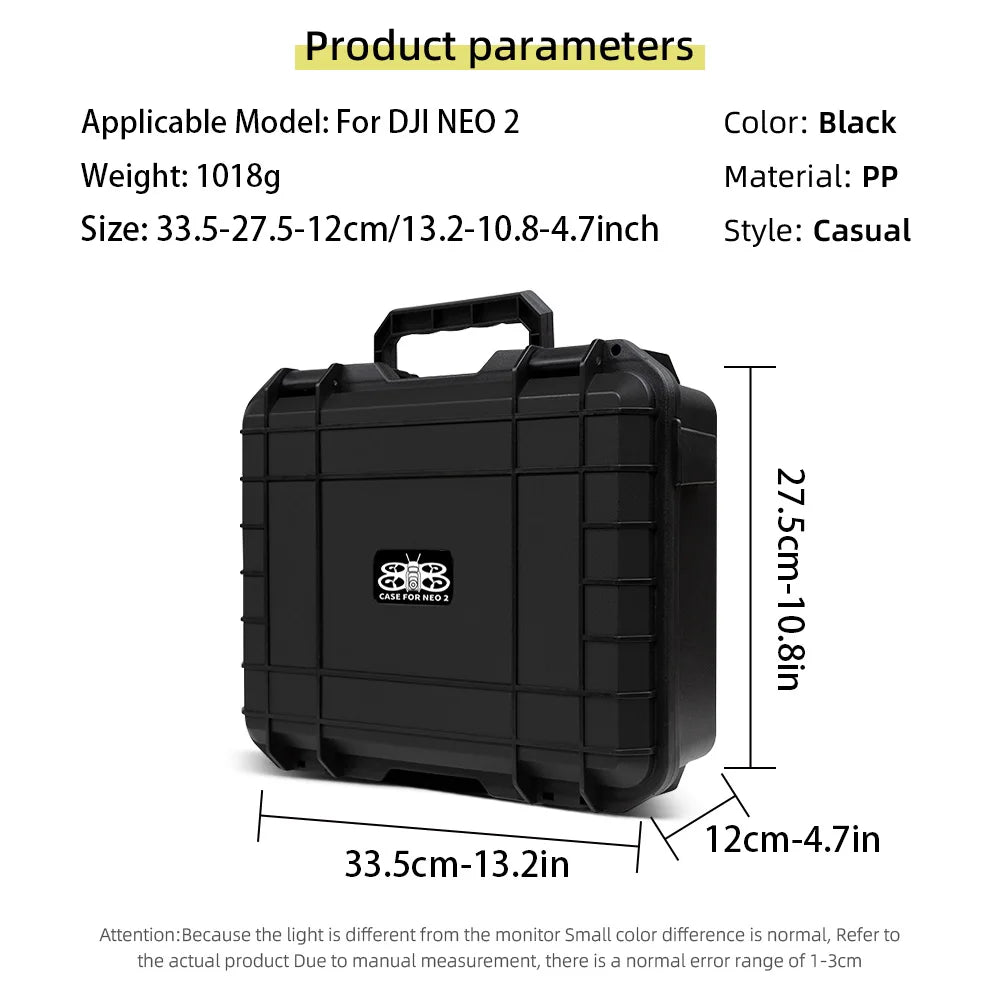 Explosion Proof Case For DJI NEO 2 Large Capacity Portable Waterproof Box Hard Shell Bag For DJI NEO 2 RC-N3 Accessories