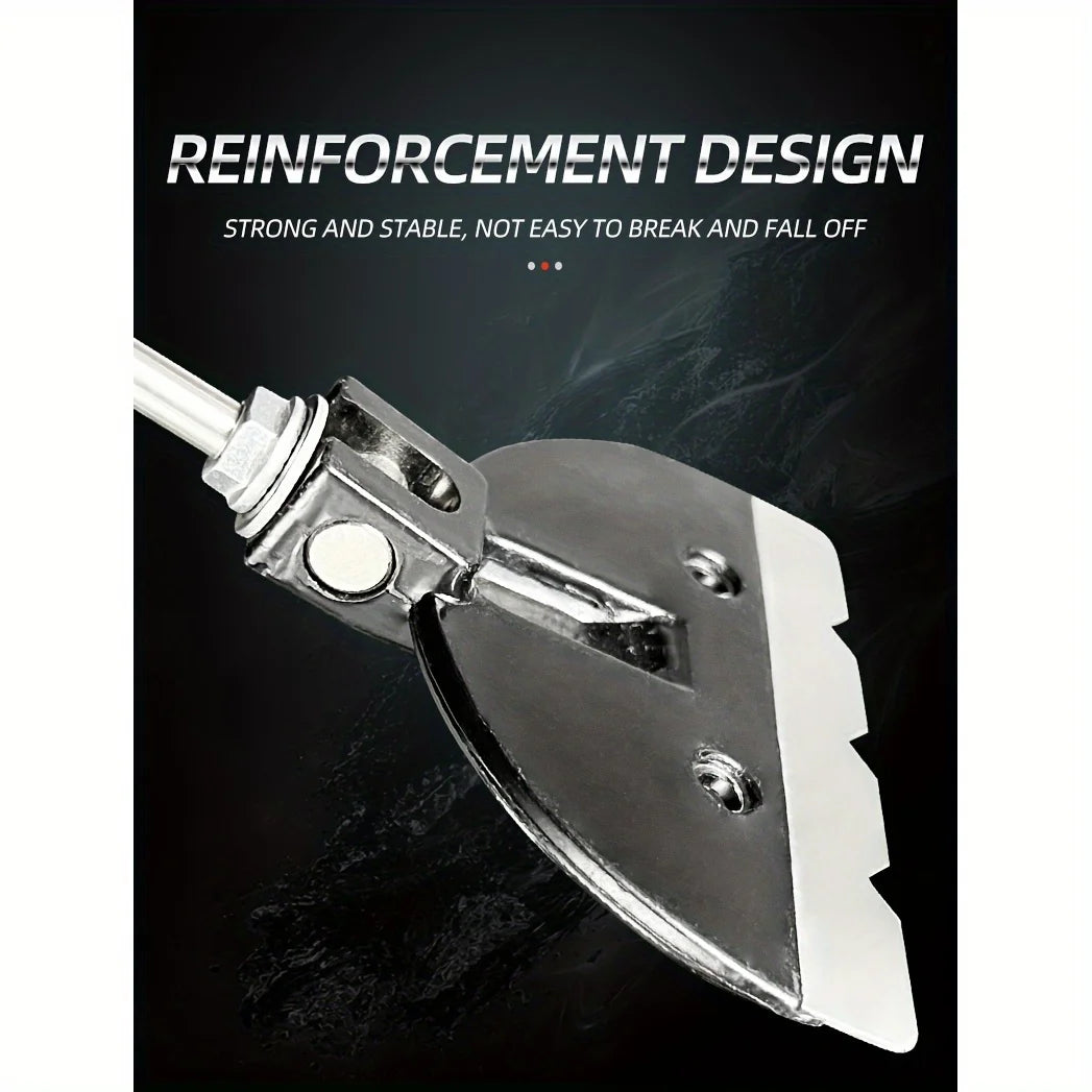 1 Piece Adjustable Multi-Angle Shrimp Bait Shovel-Stainless Steel Fishing Shovel, Non-Slip Plastic Handle, Mixing Bait Tool