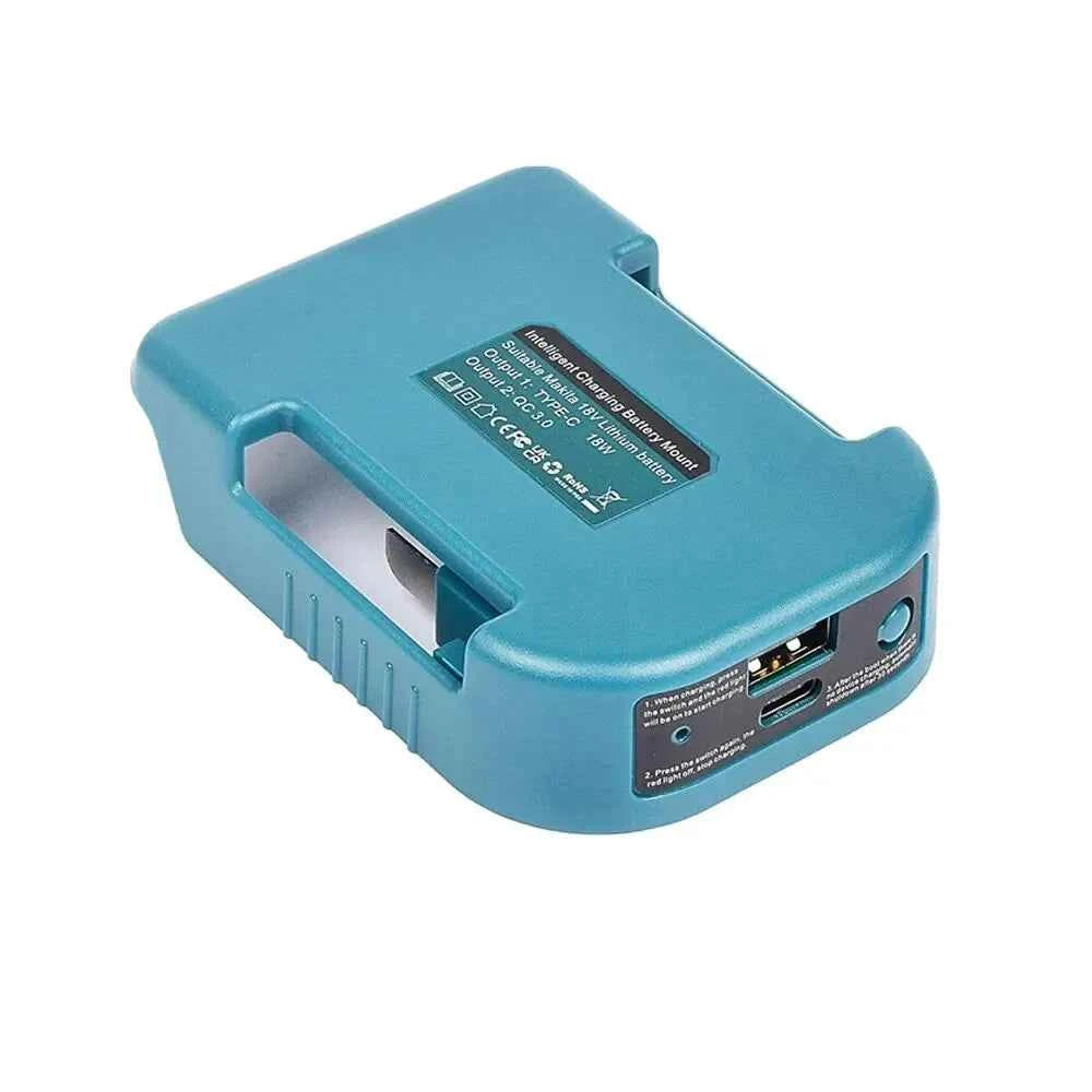 For Makita 18V With USB With Type-C Battery Holder For Makita 18V Battery BL1840 BL1850 BL1860 Charger Adapter Fast Charging