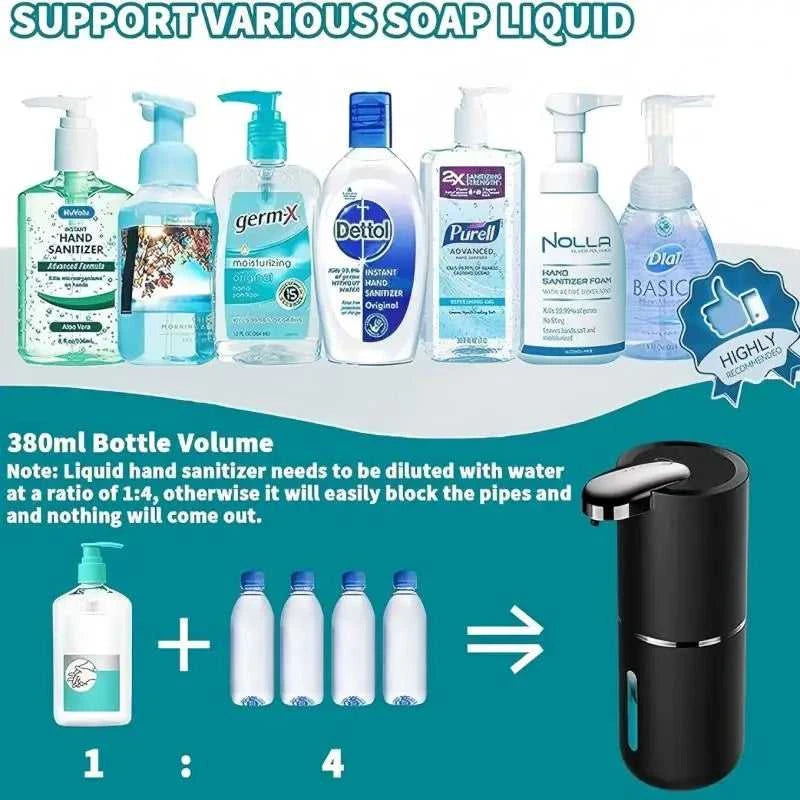 380ML Touchless 4-Gear Adjustable USB Rechargeable ABS Plastic Infrared Automatic Sense Soap Dispenser Hand Washing Pump Machine The jack market .AU The jack market .AU Home $ 72 14:29#White-Foam