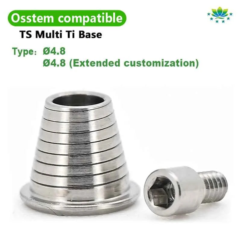 Osstem Multi-Unit Titanium Base Abutment CAD/CAM Grade 5 Ti-Base High Precision Implant Restoration for Dental Clinics & Labs