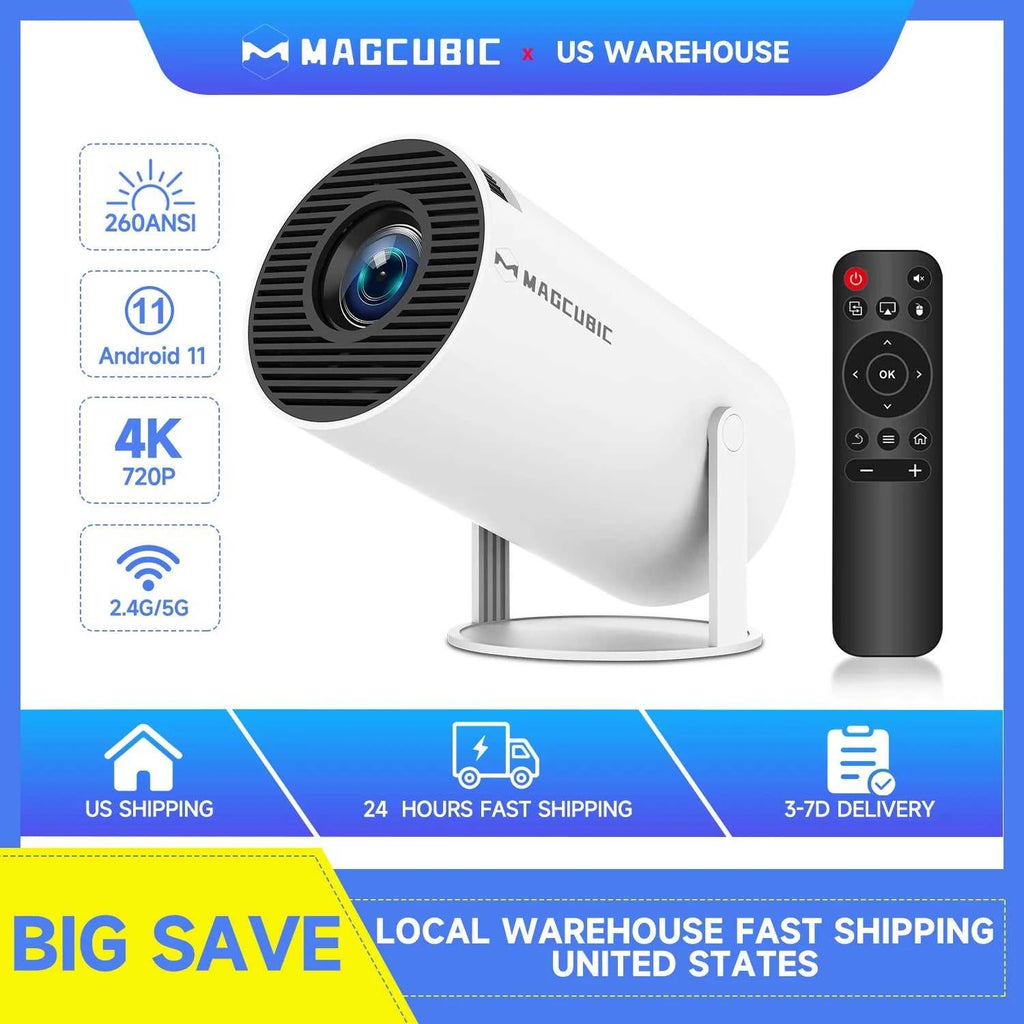Magcubic HY300 Pro 4K Projector 260ANSI Android 11 Portable Projector Dual WiFi6 BT5.0 Outdoor Cinema Home Theater Support 720P The jack market .AU The jack market .AU Accessories Electronics $ 2119 14:201441169#HY300-White;200007763:201336106;200009209:201447605