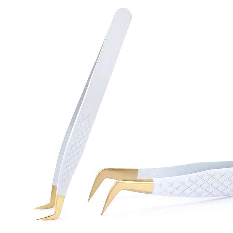 New 1Pc Eyelash Tweezers Anti-static Non-magnetic Professional Pincet 3D Eyelash Extension Tweezer 100% Closure Makeup Tool