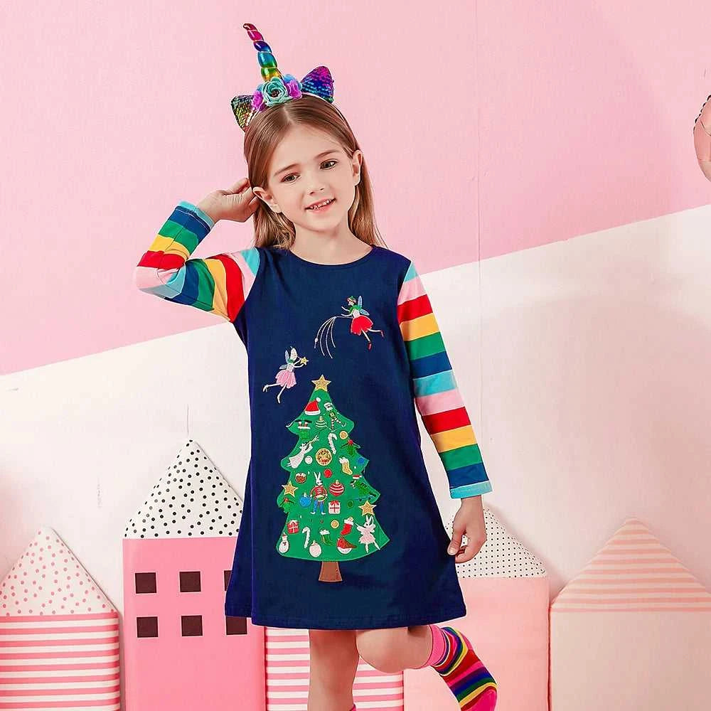 DXTON Baby Girl Dress Christmas Party Children Clothing 2024 New Year Kids Dress Stripe Snowflake Unicorn Cotton Toddler Clothes The jack market .AU The jack market .AU Mum & Kids: Essential Products for Every Family $ 28 14:771#LH2882;200000463:200004207#4T