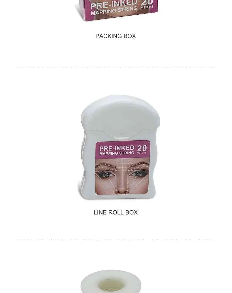 Microblading Mapping String - Liquid-Free Eyebrow Positioning Tool for Perfect Makeup Application