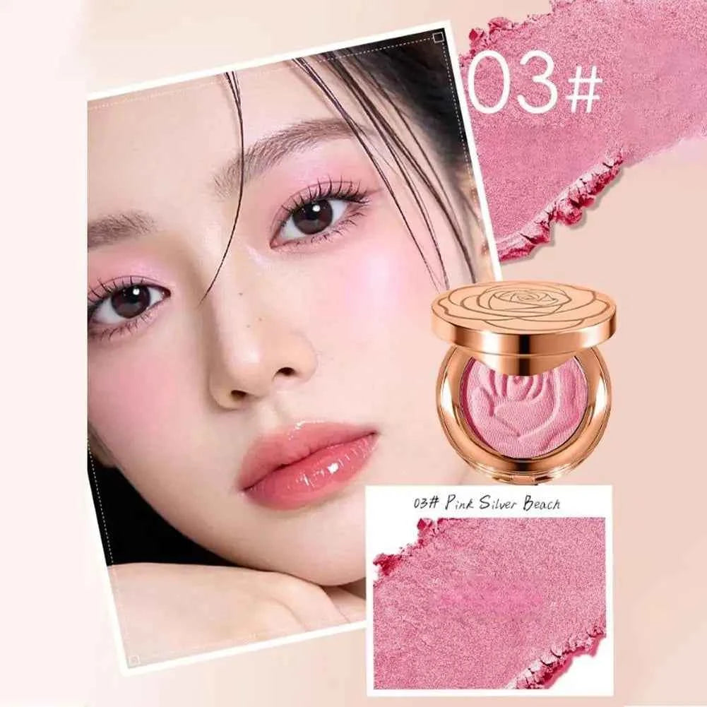Radiant Rose 3-in-1 Blush Palette – Shiny & Matte Finishes for a Bright, Lasting Glow