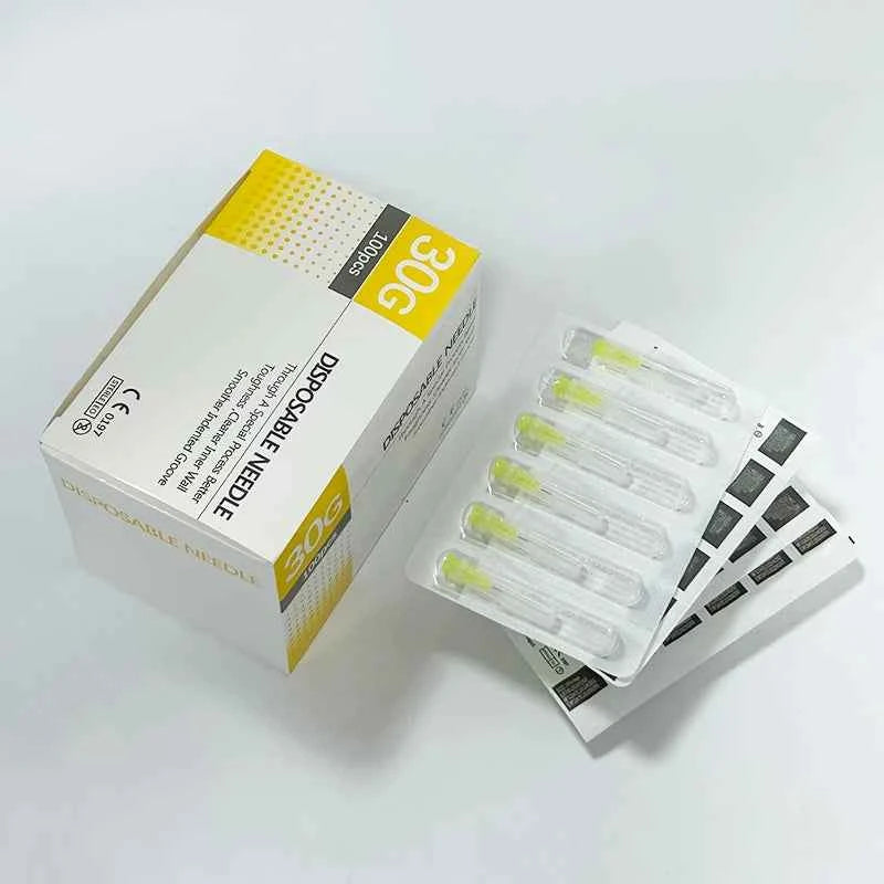 100pcs Disposable 30G Eyelid Tool Needles - Painless Precision for Perfect Results, Available in 4mm to 25mm Sizes