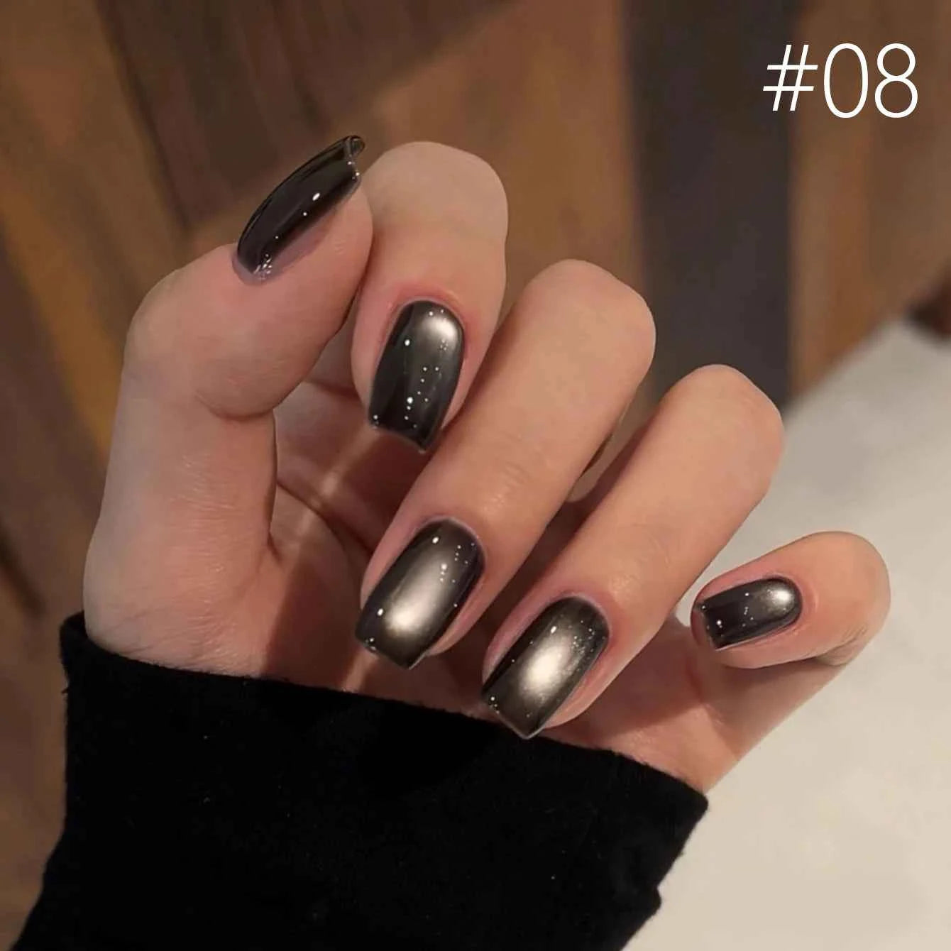 10ML 1-8pcs 2026 New Style Clear Universal White Glass Beads Cat Eye Magnet Gel Nail Polish Suitable For Toe Nails White Nails