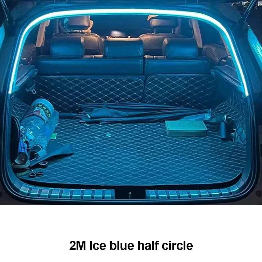 12V Car High Brightness Trunk Lighting Ambient Light Interior Decoration LED Wiring Free Automatic Sensing Tailgate Light Strip