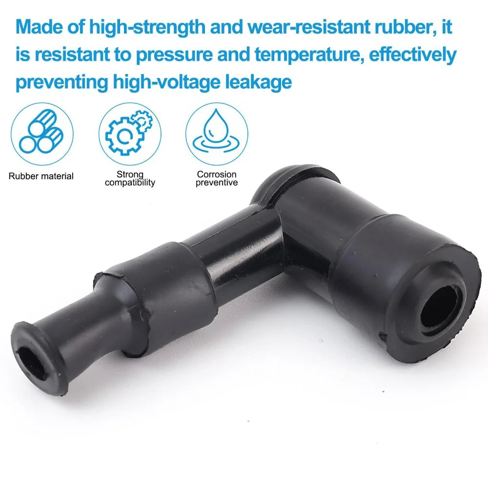 Universal Spark Plug Cap Ignition Coil Rubber Boot Resistor Cover Replacement for Scooter ATV Dirt E-Bike Motocross Repair Parts