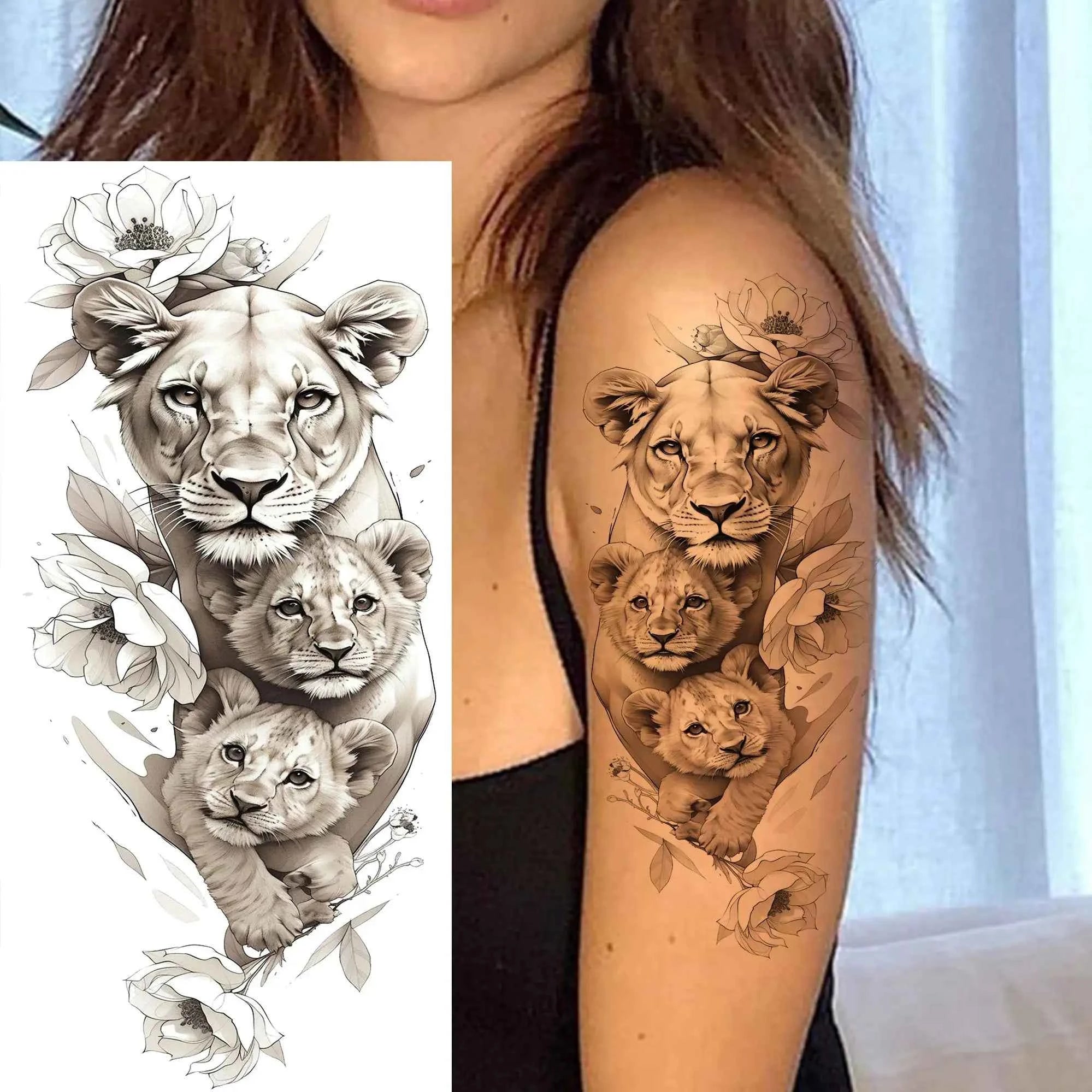 1 Sheet Flying Birds Flowers Book Temporary Tattoos For Women Waterproof Realistic Floral Animals Fake Tattoo Sticker Last Long
