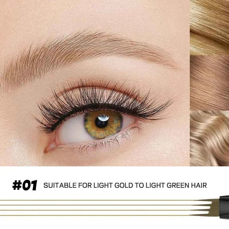 High Quality 24 Hour Four Forks Natural Water Resistant Liquid Eyebrow Pen Makeup Non-Blotting 4-Split Eyebrow Pencil Cosmetics
