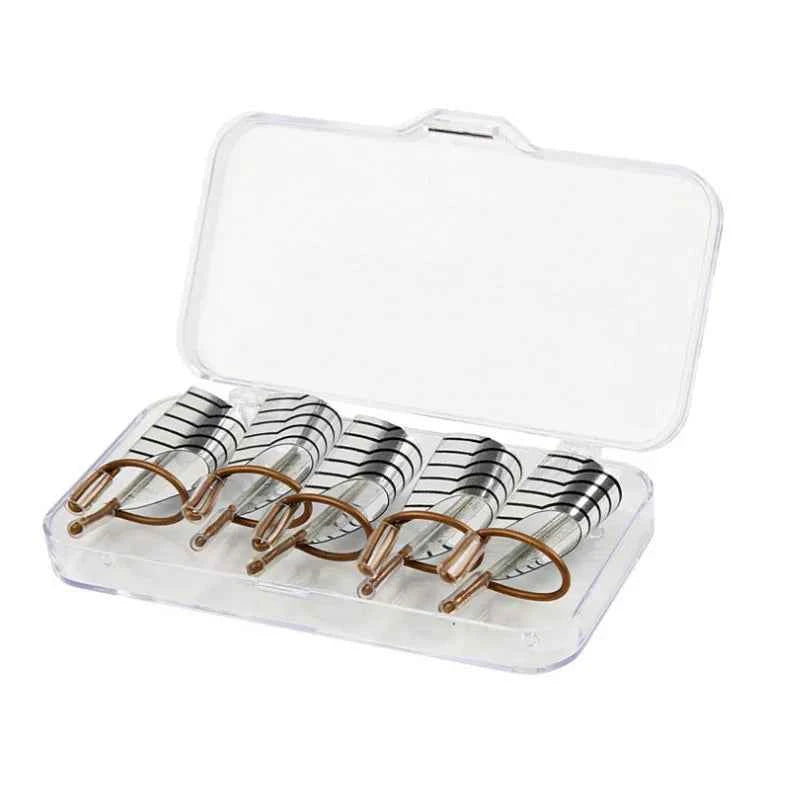 Acrylic French Nail Art Tips - 5 Reusable Nail Forms for Perfect Extensions with UV Gel