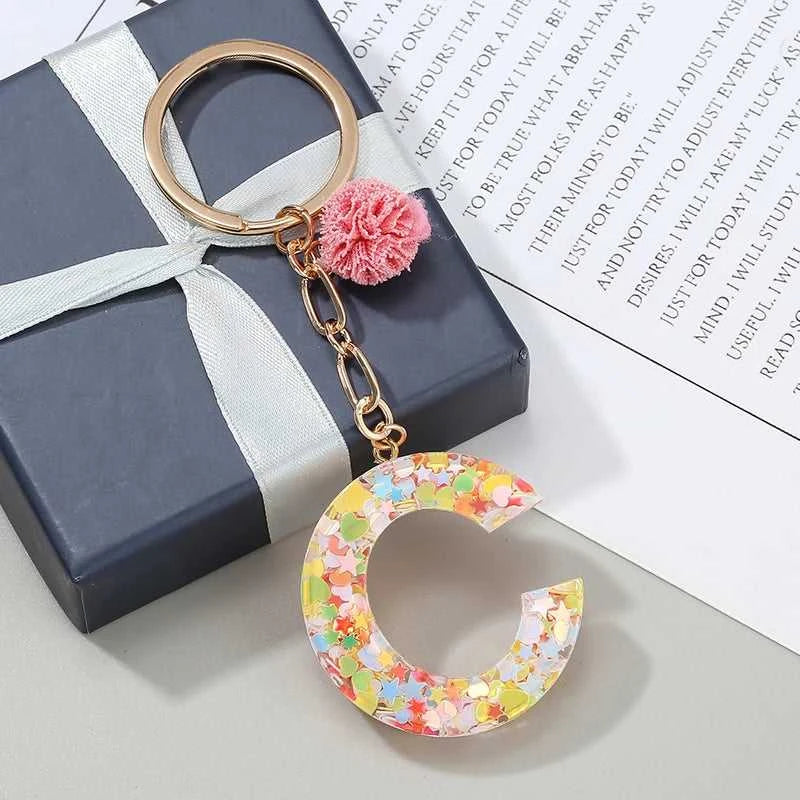 BAOPON Pink Purple Pompom Letter Keychain English Alphabet Keyring For Women Men Jewelry Accessories Wholesale Special Offer The jack market .AU The jack market .AU Jewellery & Chains $ 46 14:193#102